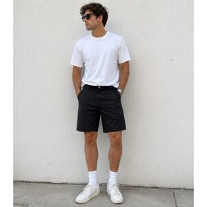 Weatherproof Vintage Mens Trail Cargo Shorts Black Size 36 Hiking Gorpcore nylon